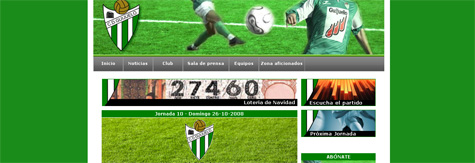 Imagen de la página oficial del Club Deportivo Guijuelo