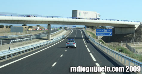 Imagen del tramo de la A-66 entre Guijuelo y Montejo