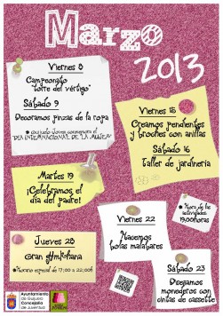 Agenda del mes de marzo en Guijuelo Joven