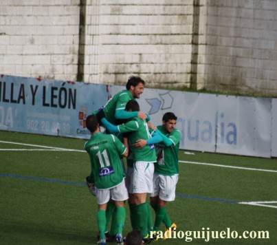 Celebración de un gol en el C.D. Guijuelo