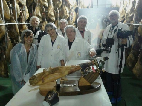 Grabación de un programa de televisión en Guijuelo. Foto Jesús Merino