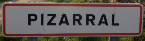 Cartel del municipio de Pizarral. Foto A.H.