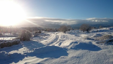 Nieve en la Comarca. Foto L.S.
