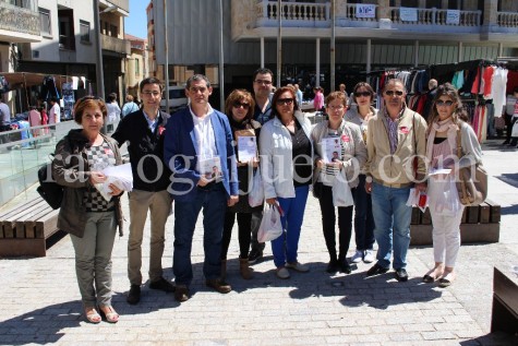 Miembros del PSOE de Guijuelo en la presentación de su programa electoral.