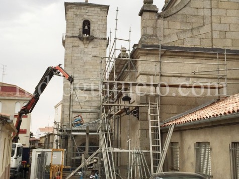 Obras en la iglesia Nuestra Señora de la Asunción.
