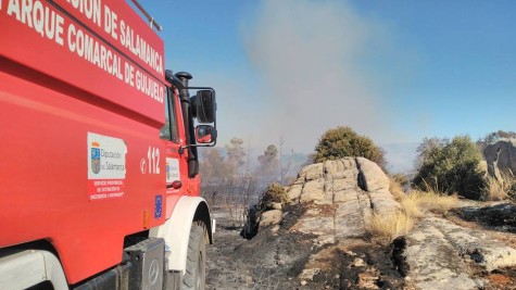 Incendio en El Tejado. Foto Bomberos Guijuelo