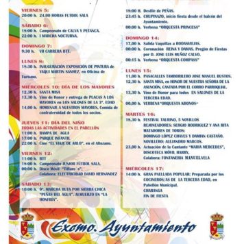 Programa fiestas Linares