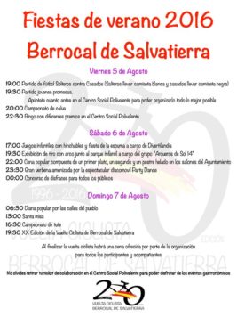 Fiestas de verano en Berrocal 2016