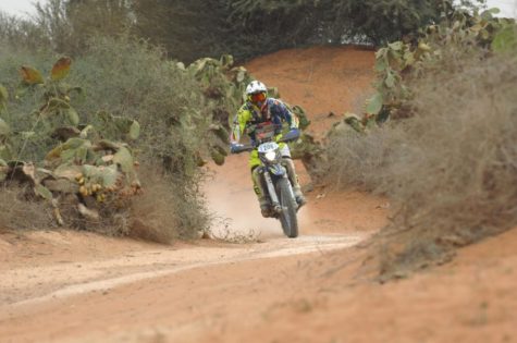 Santolino en la primera etapa en Marruecos