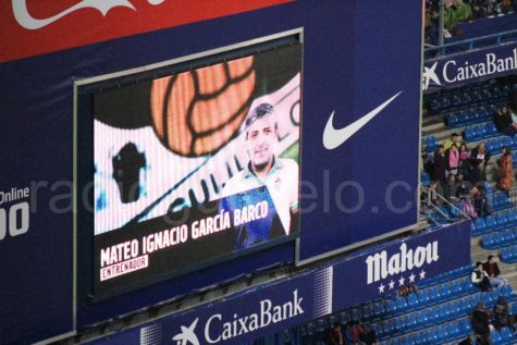 Mateo García en el videomarcador del Calderón