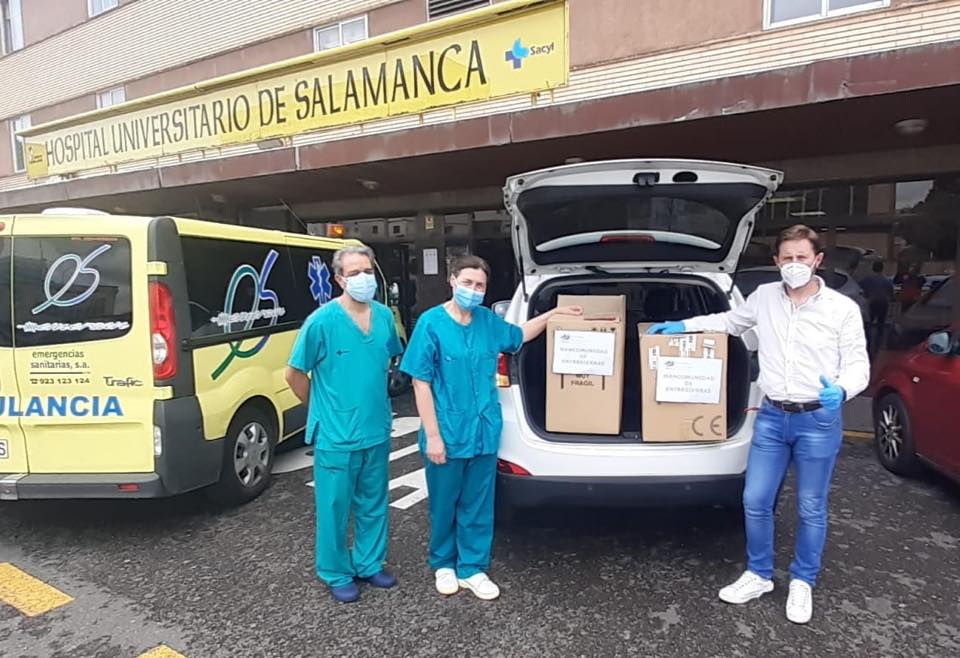 La Mancomunidad realiza una donación la Hospital de Salamanca. Foto.Mancomunidad.