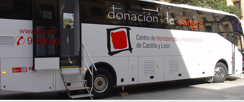 Autobús donantes de sangre. Foto donantesdesangresalamanca.es